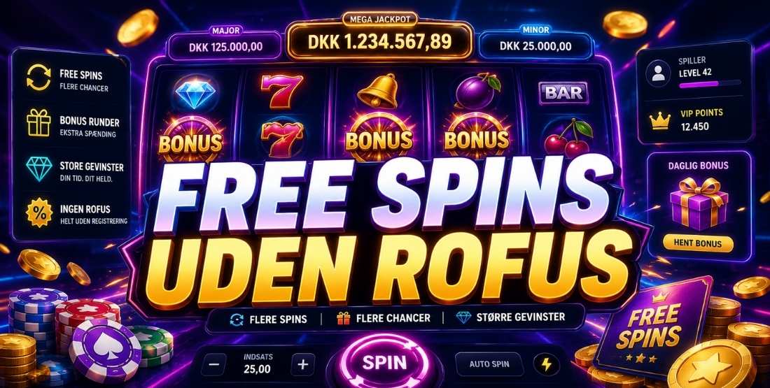 Gratis spins ved indbetaling på casinoer uden rofus.